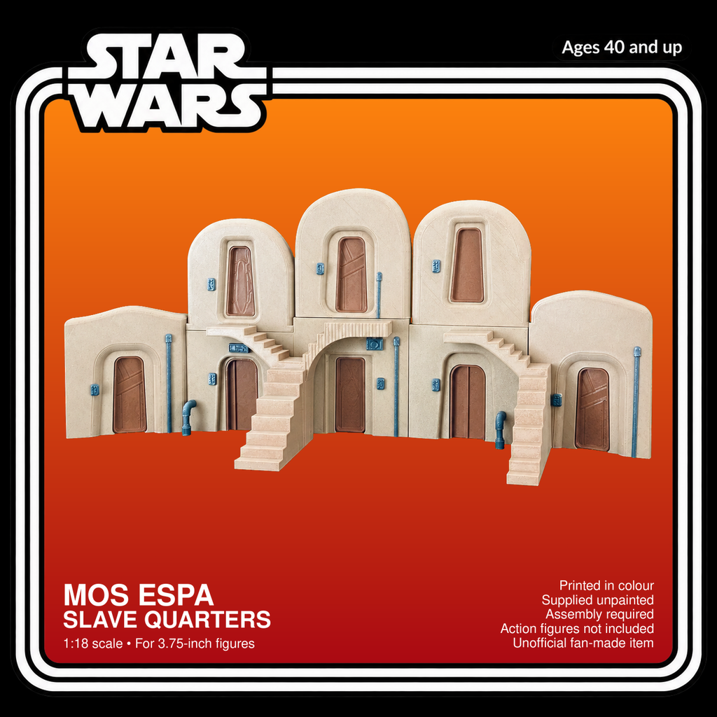 Star Wars Mos Espa Slave Quarters Diorama 3.75 Inch 1:18 3D Printed Kit