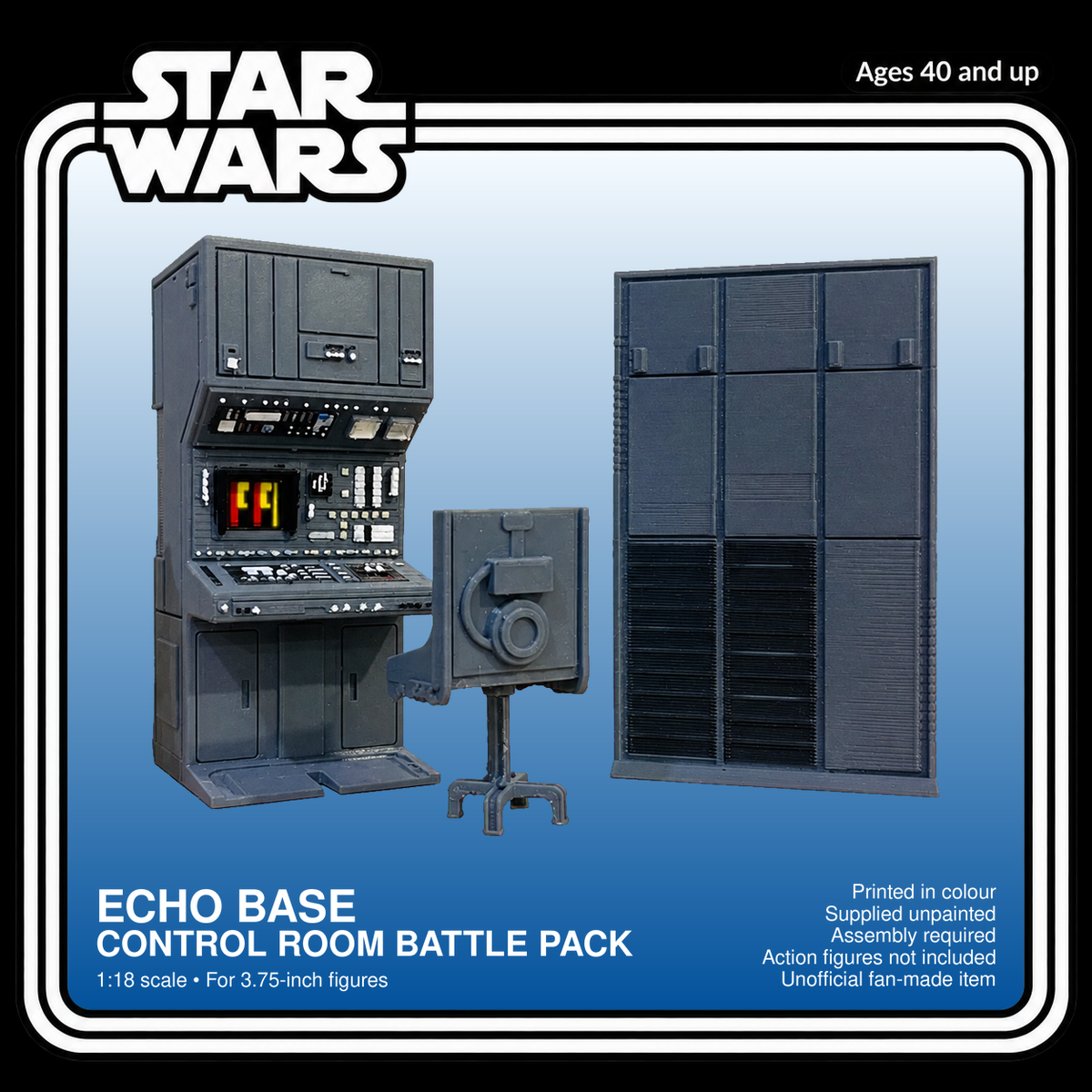 Star Wars Echo Base Control Room Battle Pack 3.75 Inch 1:18 Diorama Kit