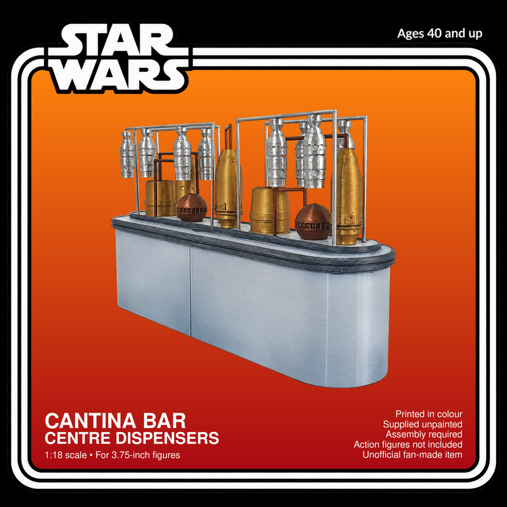 Star Wars Cantina Bar Centre Dispensers Set 3.75 Inch 1:18 3D Printed Kit
