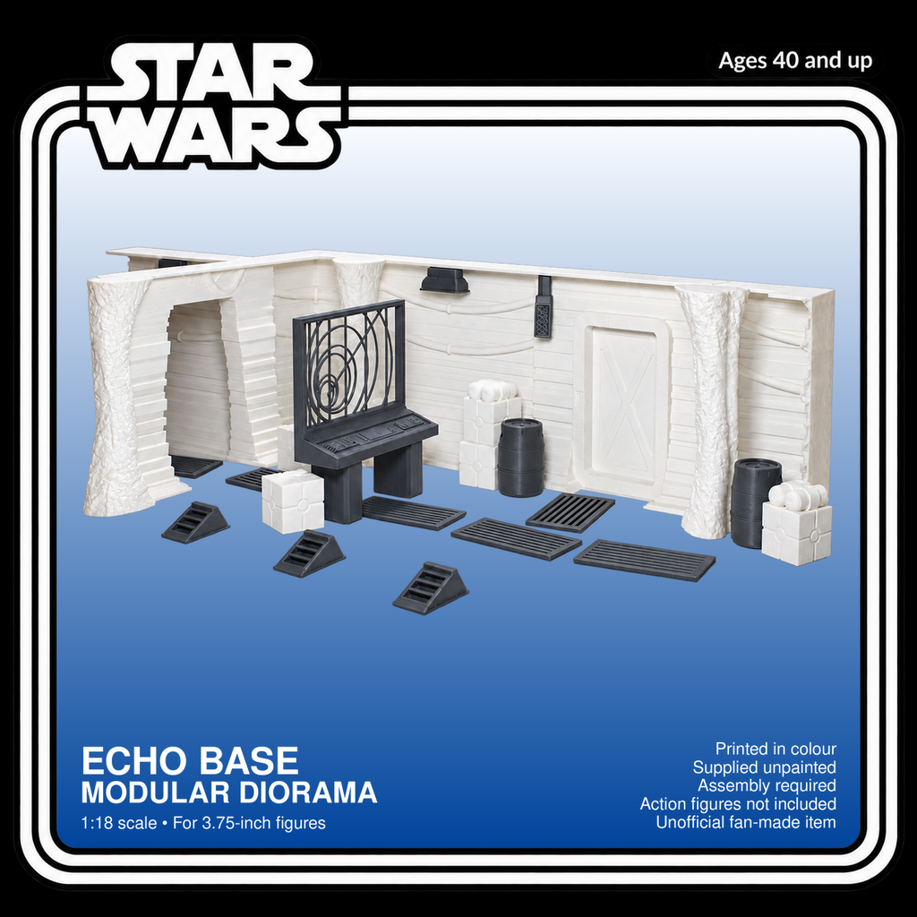 Star Wars Modular Echo Base Diorama 3.75 Inch 1:18 3D Printed Kit