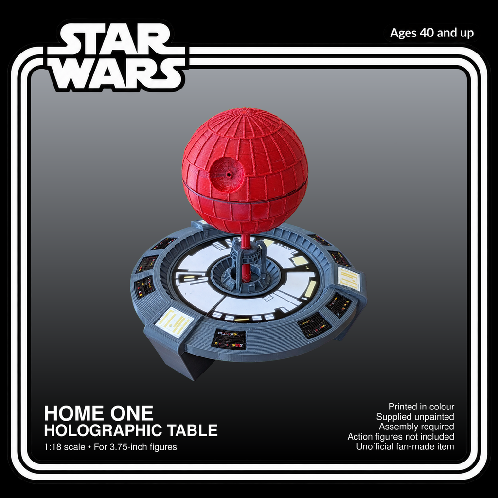 Star Wars Home One Holographic Briefing Table 3.75 Inch 1:18 3D Printed