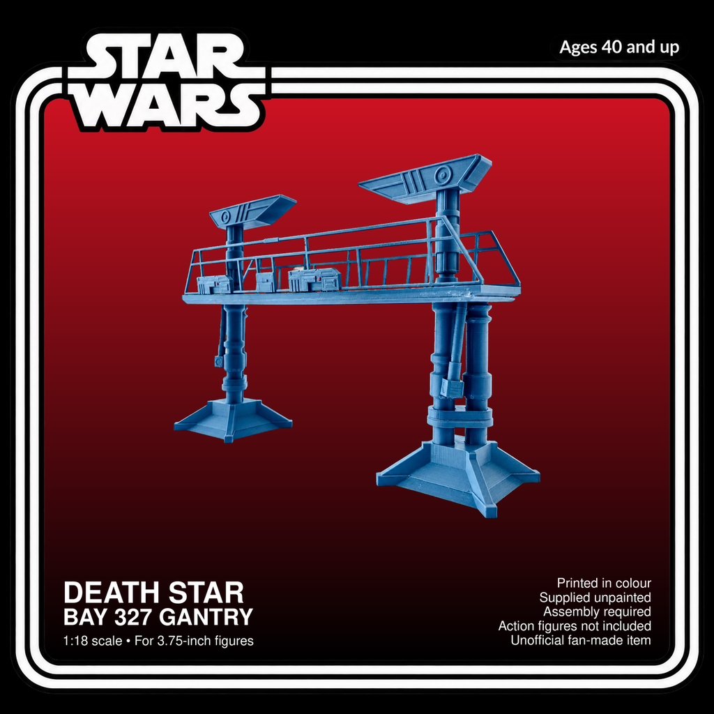Star Wars Death Star Bay 327 Gantry Diorama 3.75 Inch 1:18 3D Printed Kit