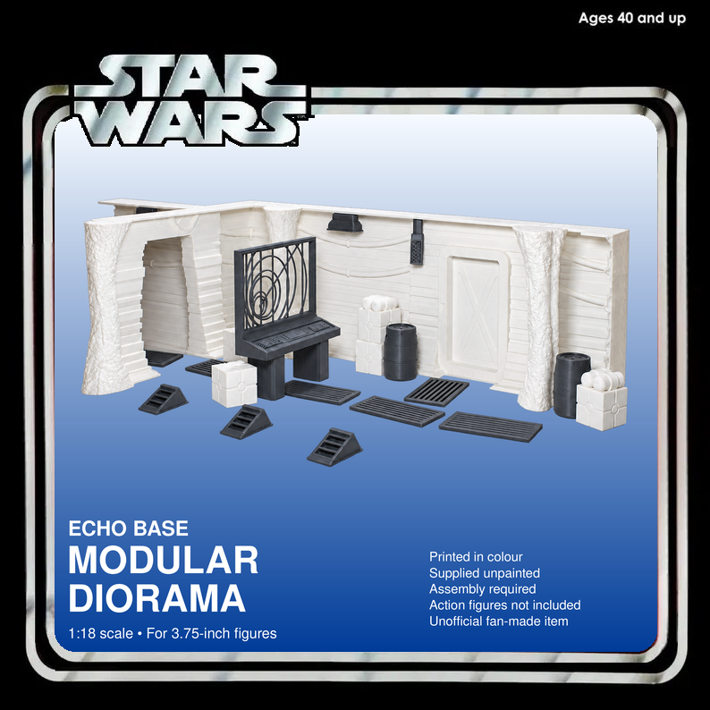 Star Wars Modular Echo Base Diorama 3.75 Inch 1:18 3D Printed Kit