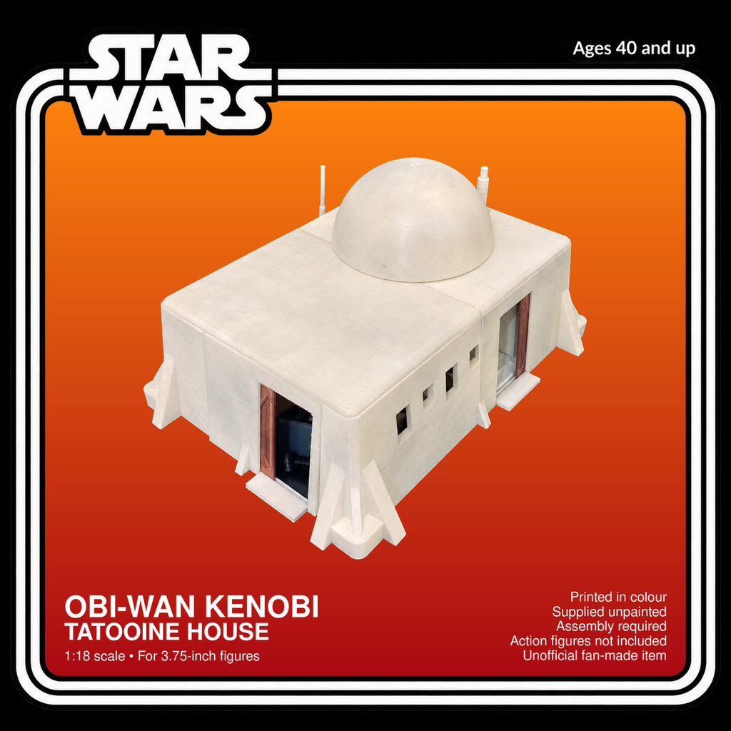 Star Wars Obi Wan Kenobi Tatooine House 3.75 Inch 1:18 3D Printed Kit