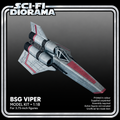 Battlestar Galactica BSG Viper 1:18 3D Printed Ship Diorama Model Kit