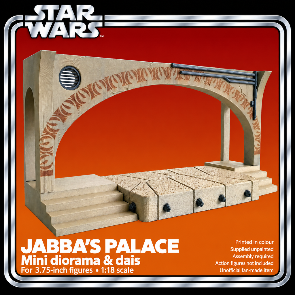 Star Wars Jabba Palace Mini & Dais 1:18 3D Printed Diorama Display Kit