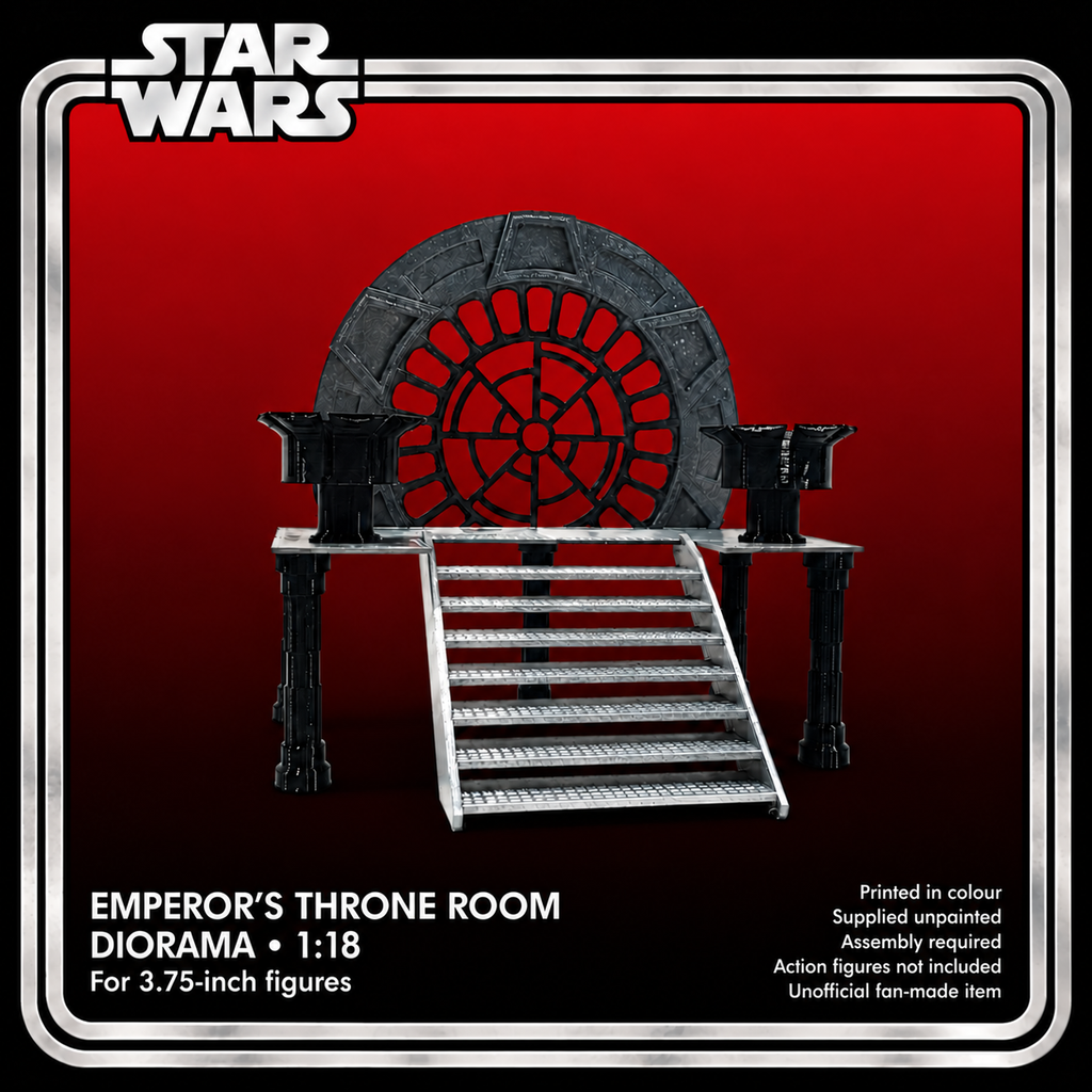 Star Wars Emperor Throne Room 1:18 3D Printed Diorama Kit No Throne