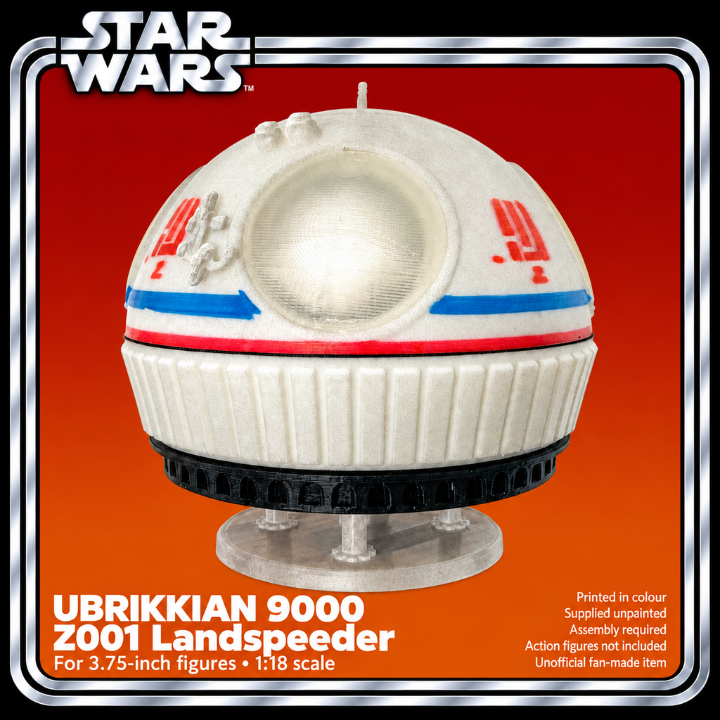 Star Wars Ubrikkian 9000 Z001 Landspeeder 1:18 3D Printed Diorama Kit