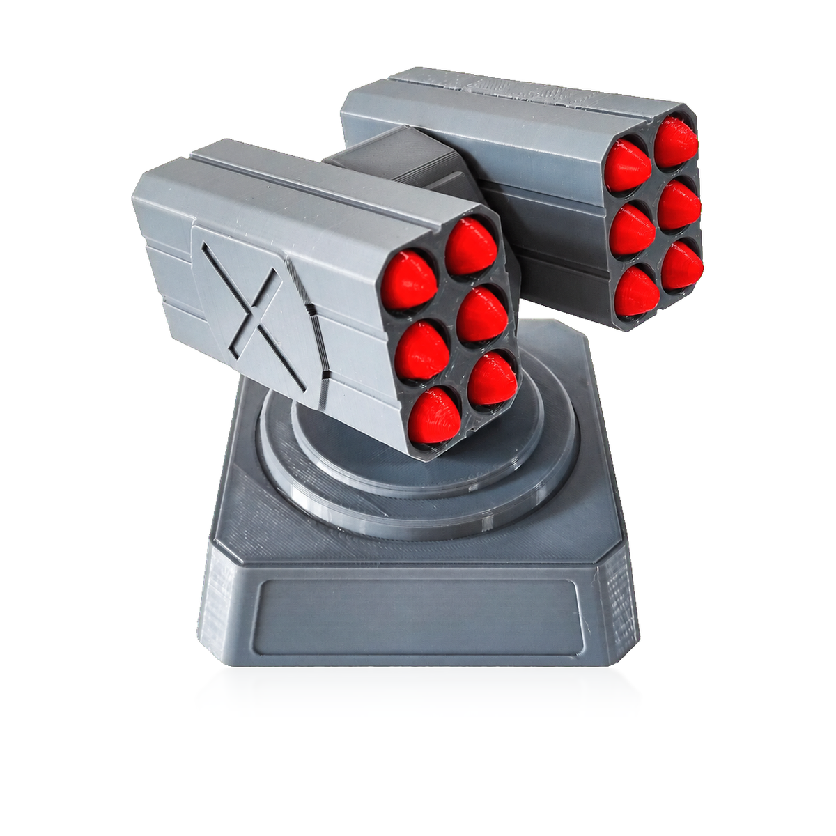 Sci Fi Missile Turret With Base 12 Missiles 3.75 Inch 1:18 3D Printed Kit