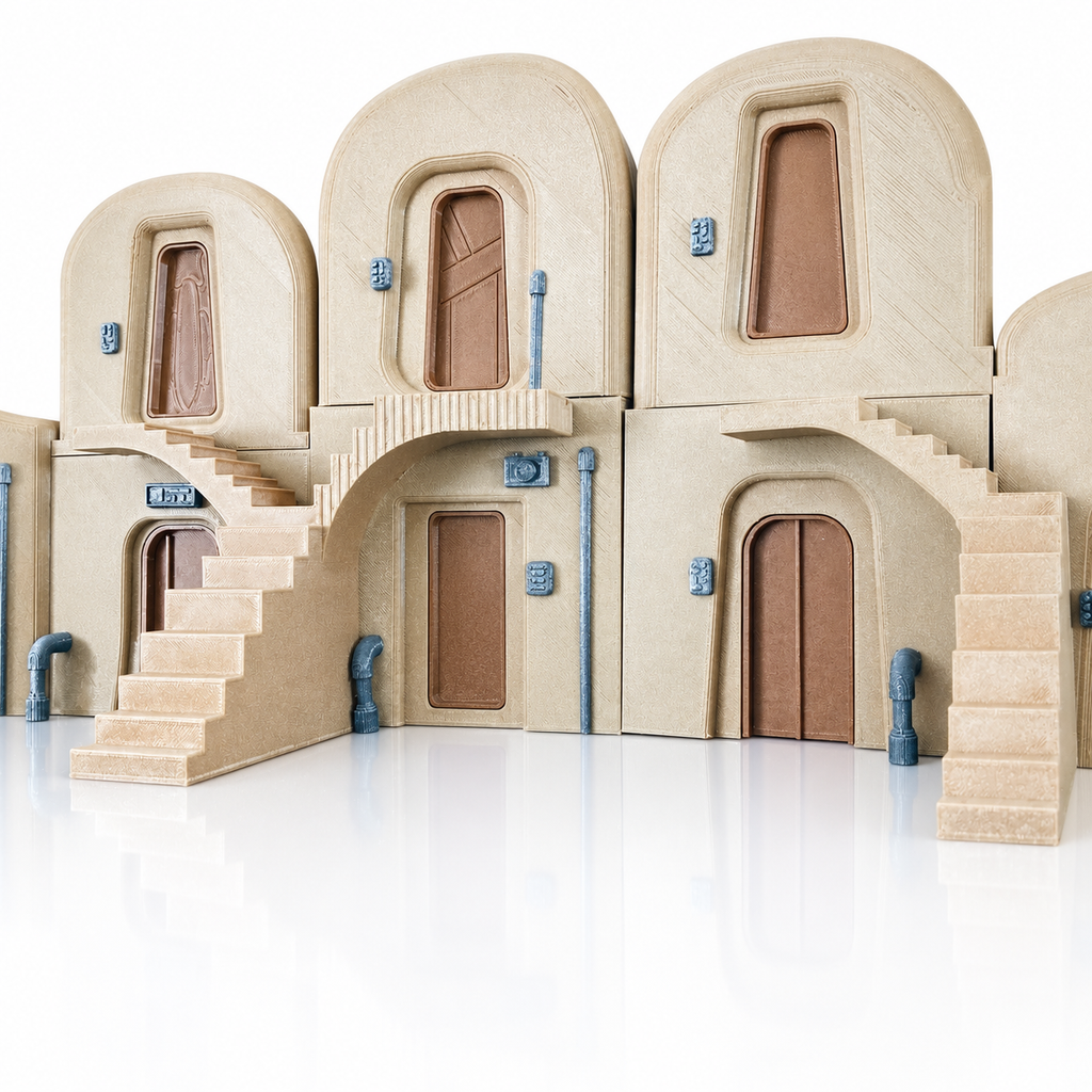 Star Wars Mos Espa Slave Quarters Diorama 3.75 Inch 1:18 3D Printed Kit