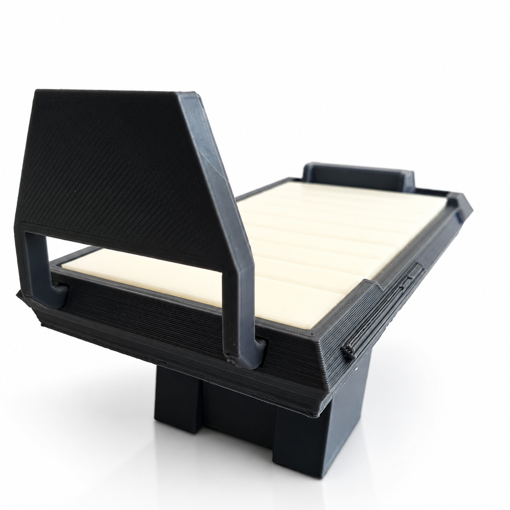Sci Fi Medical Bed Table 3 with Monitor 3.75 Inch 1:18 3D Printed Diorama