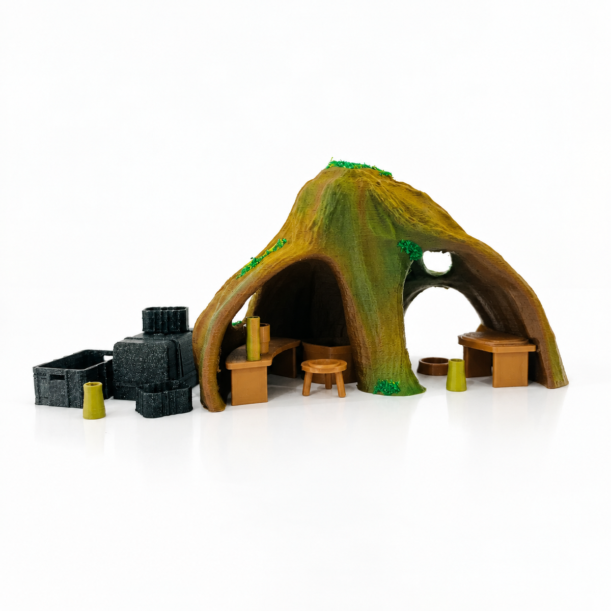 Star Wars Yoda Hut Dagobah Diorama 3.75 Inch 1:18 3D Printed Unpainted Kit