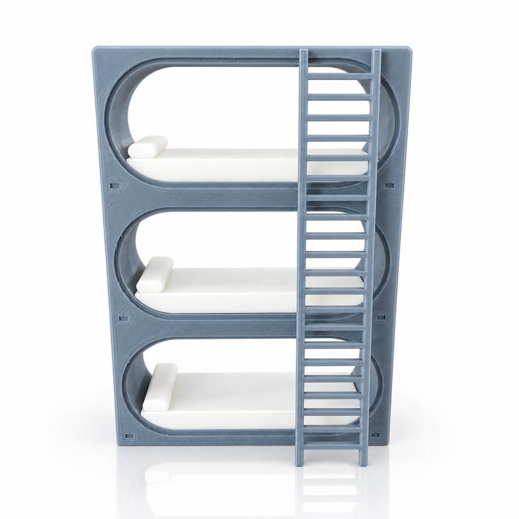 Star Wars Sci Fi Sleeping Pod Bunks Ladder 3.75 Inch 1:18 3D Printed Kit