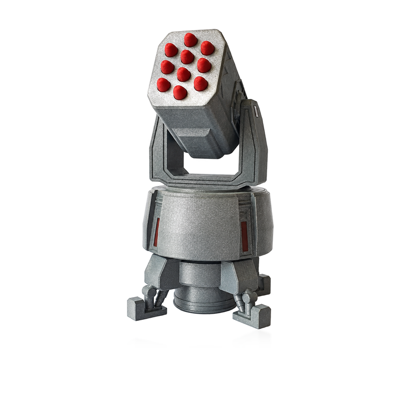 Sci Fi Missile Turret 2 1:18 3D Printed Model Kit - studio view