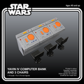 Star Wars Yavin IV Computer Bank and 3 Chairs 1:18 Diorama Kit - product card