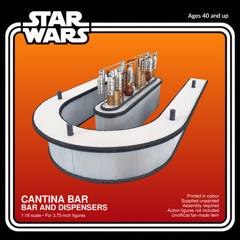 Star Wars Cantina Bar and Dispensers Set 3.75 Inch 1:18 Diorama Kit