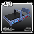 Sci Fi Medical Bed Monitor 3.75 Inch 1:18 3D Printed Diorama Kit