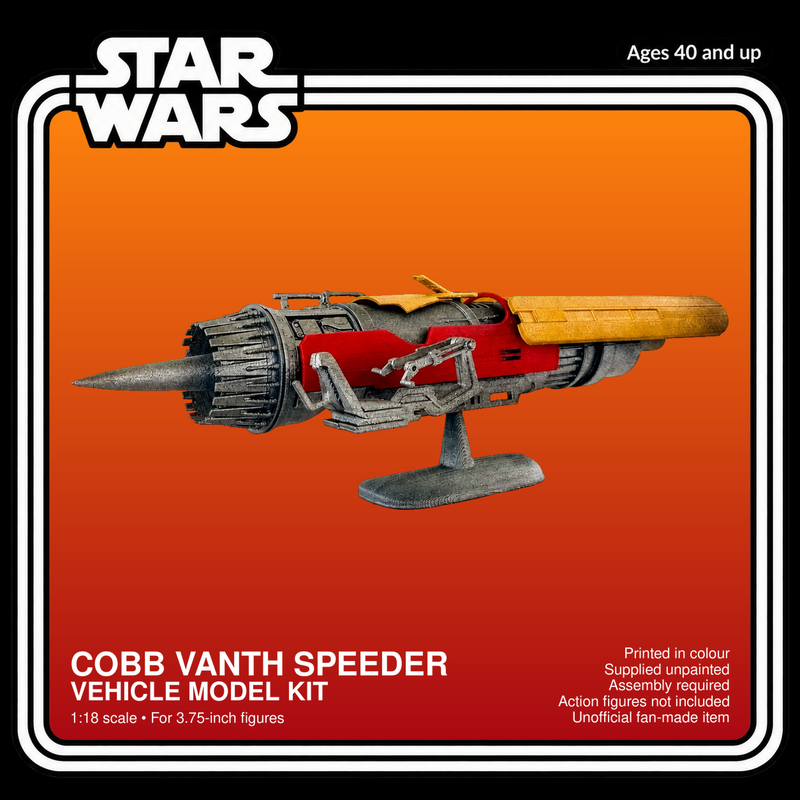 Star Wars Cobb Vanth Speeder 3.75 Inch 1:18 3D Printed Model Kit