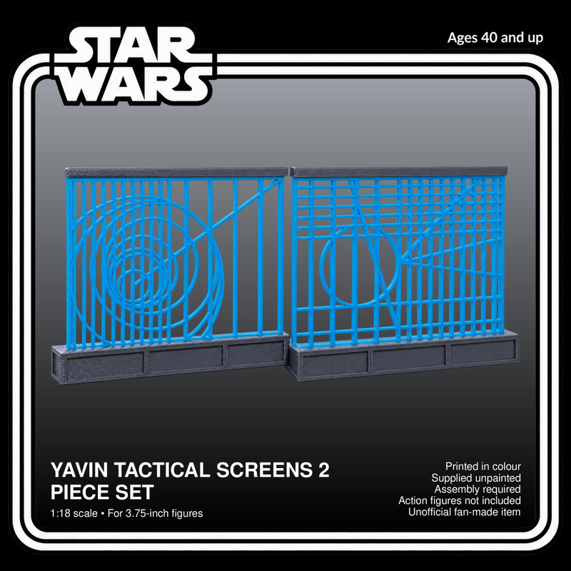 Star Wars Yavin Tactical Screens Set of 2 1:18 Diorama Kit - product card