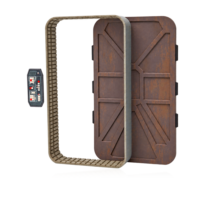 Star Wars Nevarro Cantina Door and Frame 1:18 Diorama Kit - detail view