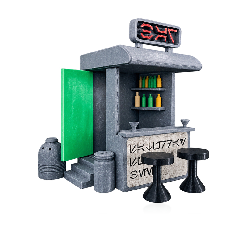Sci Fi Street Bar 1:18 Diorama Kit - studio view