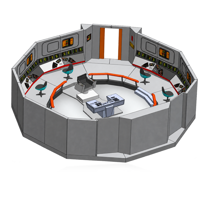 Star Trek TOS Complete Bridge 1:18 Diorama Kit - studio view