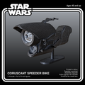 Star Wars Coruscant Speeder Bike 1:18 3D Printed Model Kit - product card