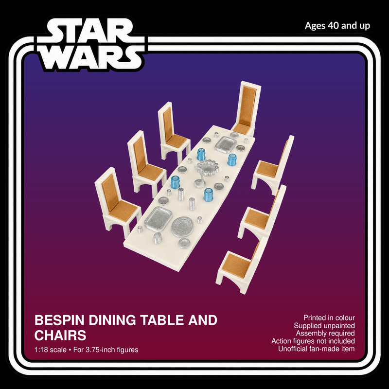 Star Wars Bespin Dining Table and Chairs 1:18 Diorama Kit - product card