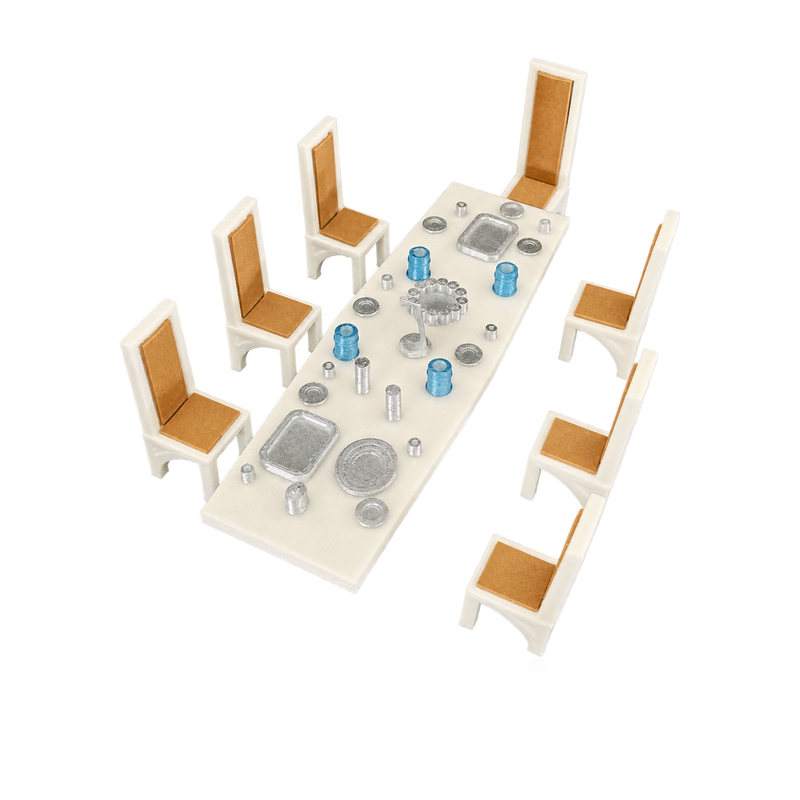 Star Wars Bespin Dining Table and Chairs 1:18 Diorama Kit - studio view