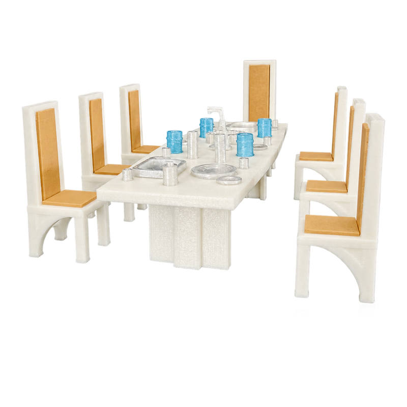 Star Wars Bespin Dining Table and Chairs 1:18 Diorama Kit - detail view
