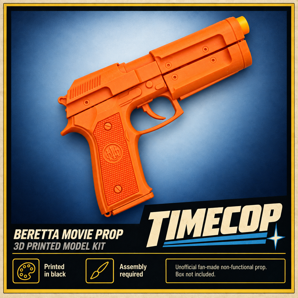 TimeCop Beretta Nick Fury SHIELD 3D Printed Non-Functional Cosplay Prop Kit