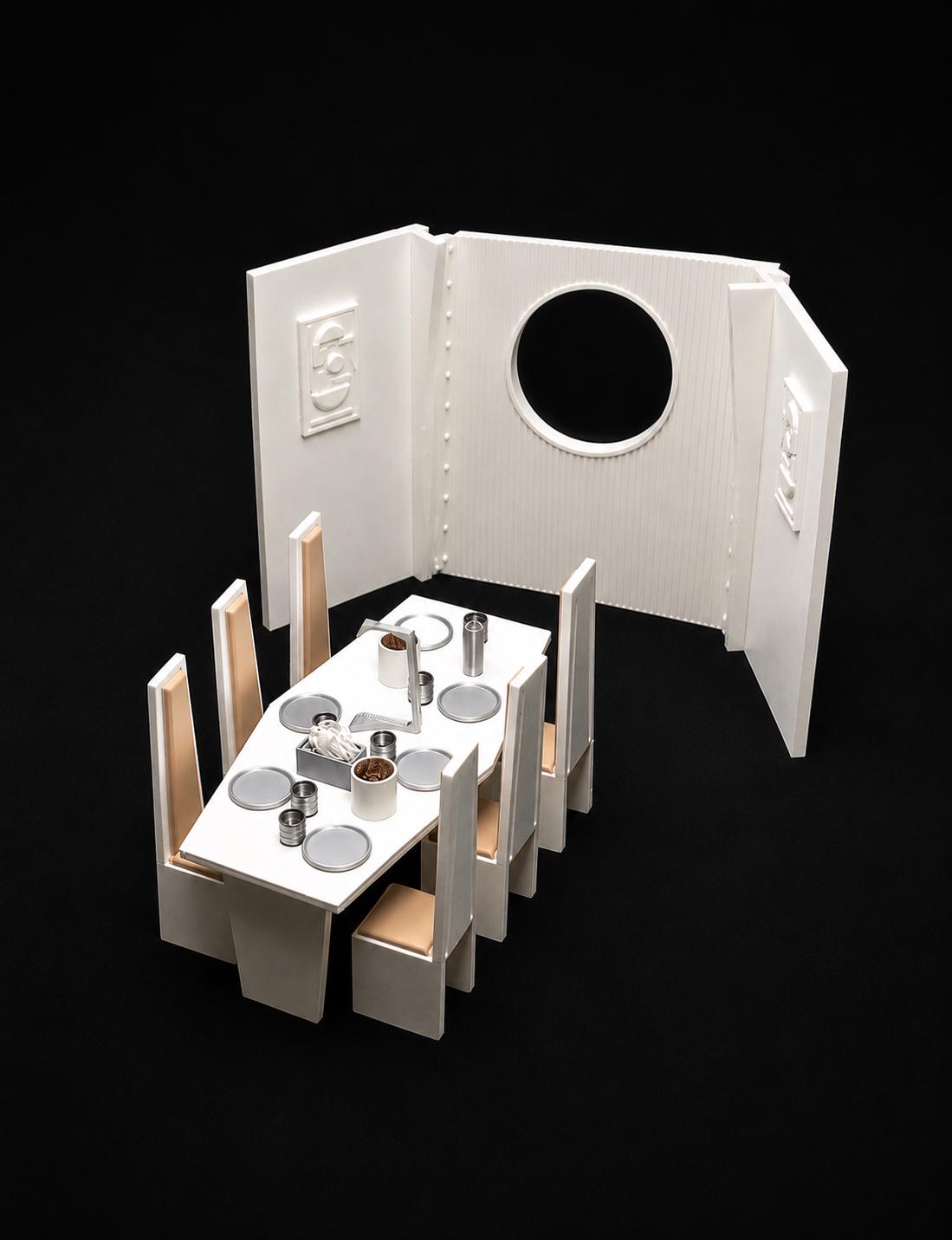 Heaven City Dining Room Diorama 1:18 for 3.75 Inch Figures - product view 3