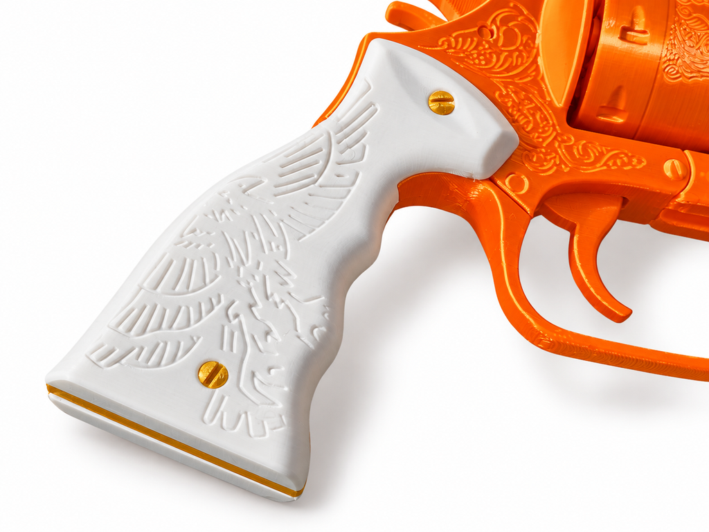 RIPD Roy Pulsipher Gold White Revolver 3D Printed Toy Cosplay Prop Kit