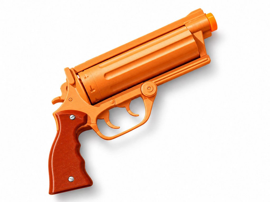 RIPD Nick Walker Silver Black Revolver 3D Printed Toy Cosplay Prop Kit