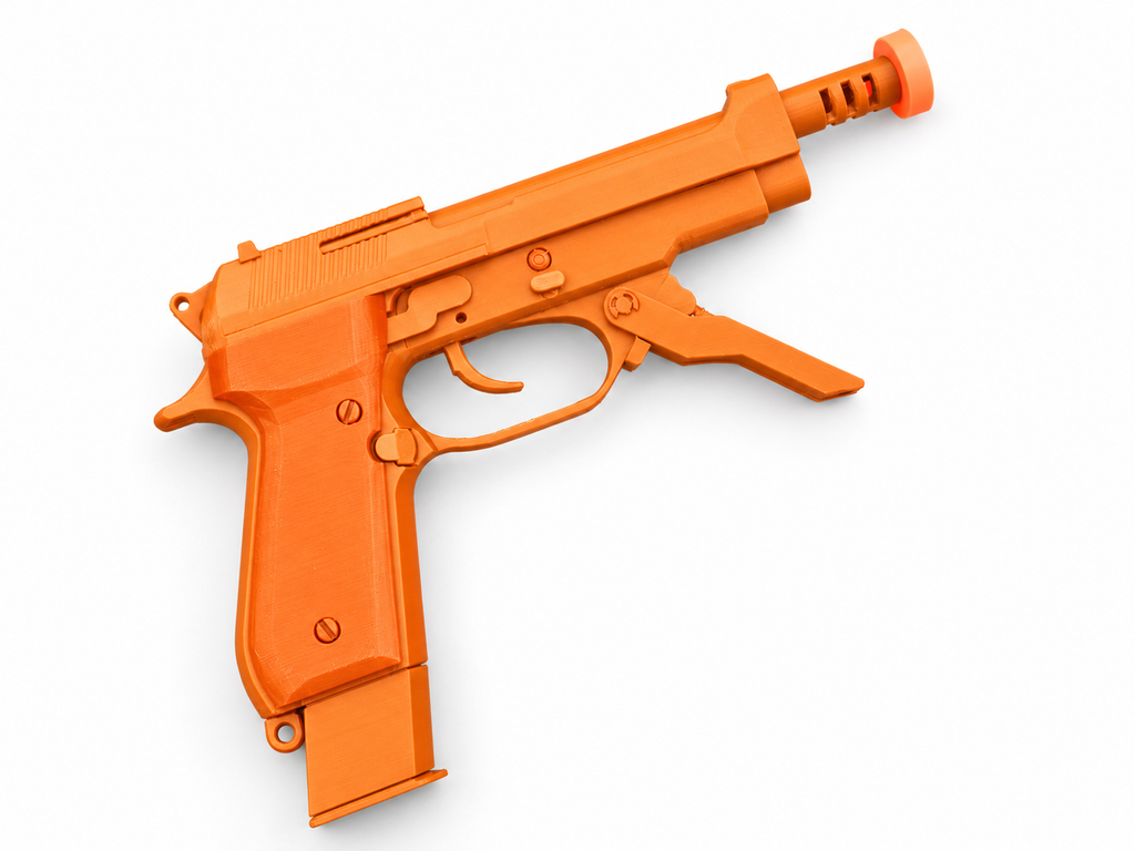 Beretta 93R Black Grip 3D Printed Non-Functional Cosplay Prop Kit