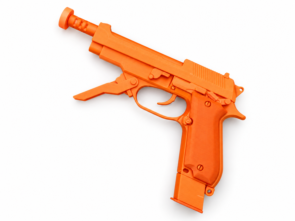 Beretta 93R Black Grip 3D Printed Non-Functional Cosplay Prop Kit