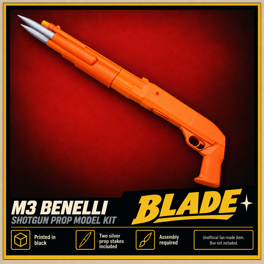 Blade M3 Benelli Shotgun with 2 Stakes 3D Printed Cosplay Prop Model Kit