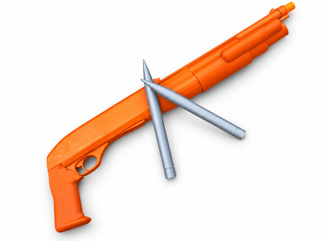 Blade M3 Benelli Shotgun with 2 Stakes 3D Printed Cosplay Prop Model Kit
