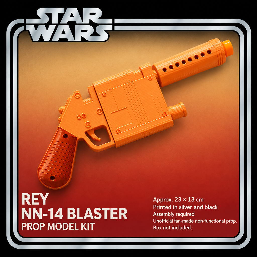 Star Wars Rey NN-14 Blaster 23cm 3D Printed Toy Cosplay Prop Model Kit