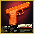 Glock 19 John Wick 3D Printed Non-Functional Cosplay Prop Model Kit