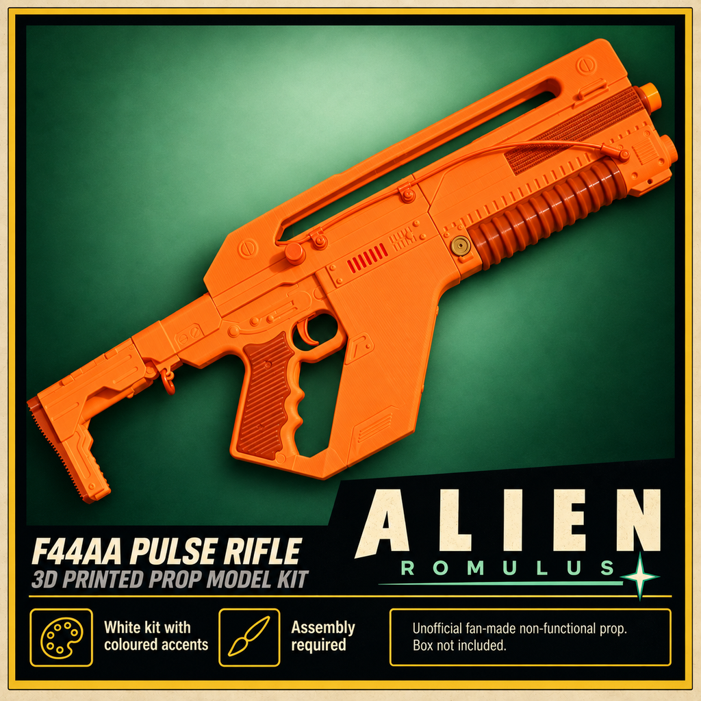 Alien Romulus F44AA Pulse Rifle White 3D Printed Cosplay Prop Kit