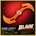 Blade Glaive 25cm Silver Style A 3D Printed Cosplay Prop Model Kit