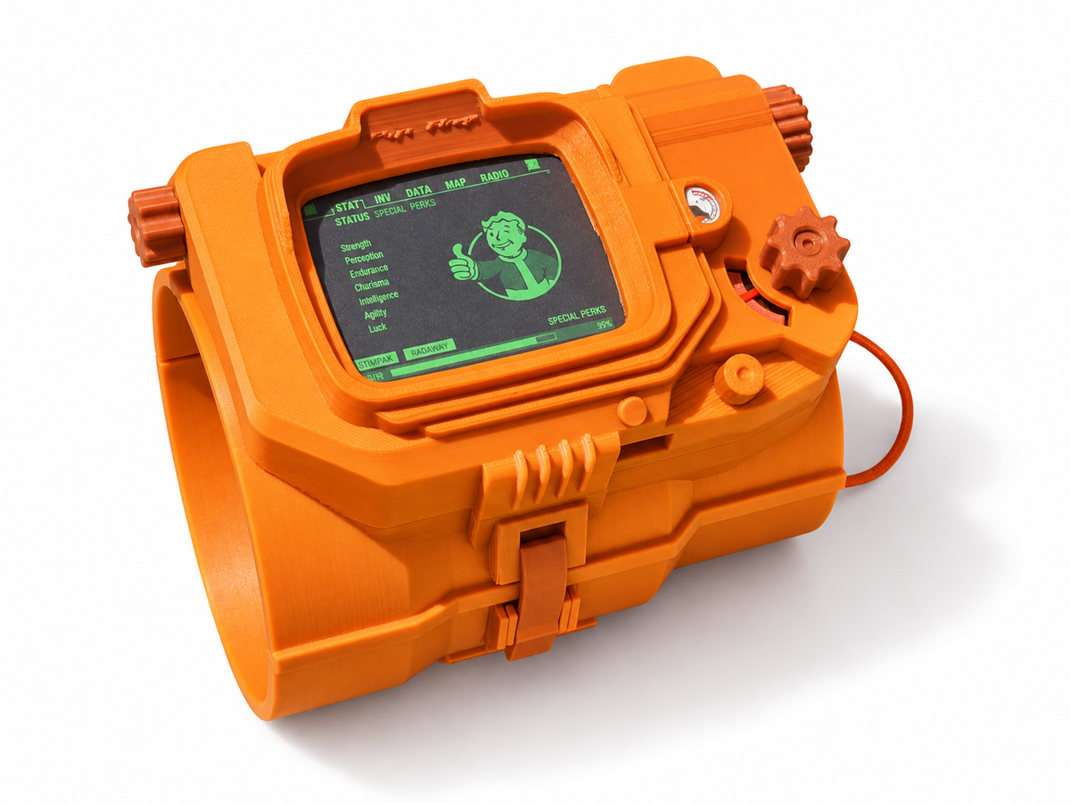 Fallout Lucy Pip-Boy 3000 Silver 3D Printed Cosplay Kit No Electronics