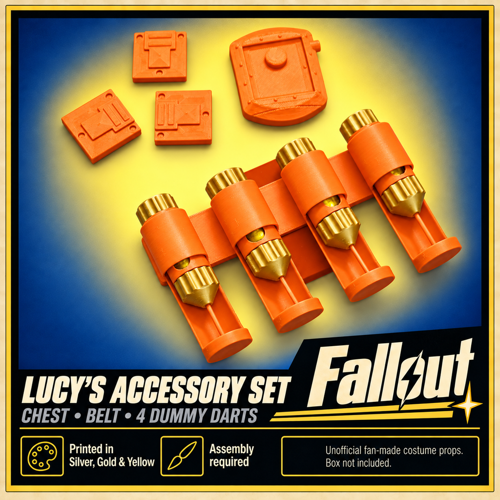 Fallout Lucy Chest Belt Accessories 4 Darts Full 3D Printed Cosplay Set