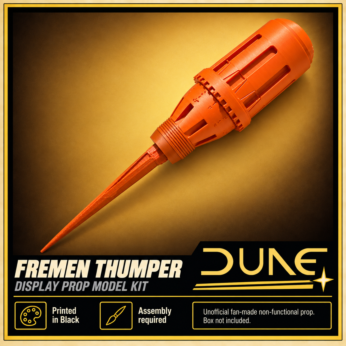 Dune Fremen Thumper Sandworm Caller 3D Printed Display Cosplay Prop Kit