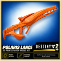 Destiny 2 Polaris Lance Scout Rifle 3D Printed Cosplay Blaster Prop Kit