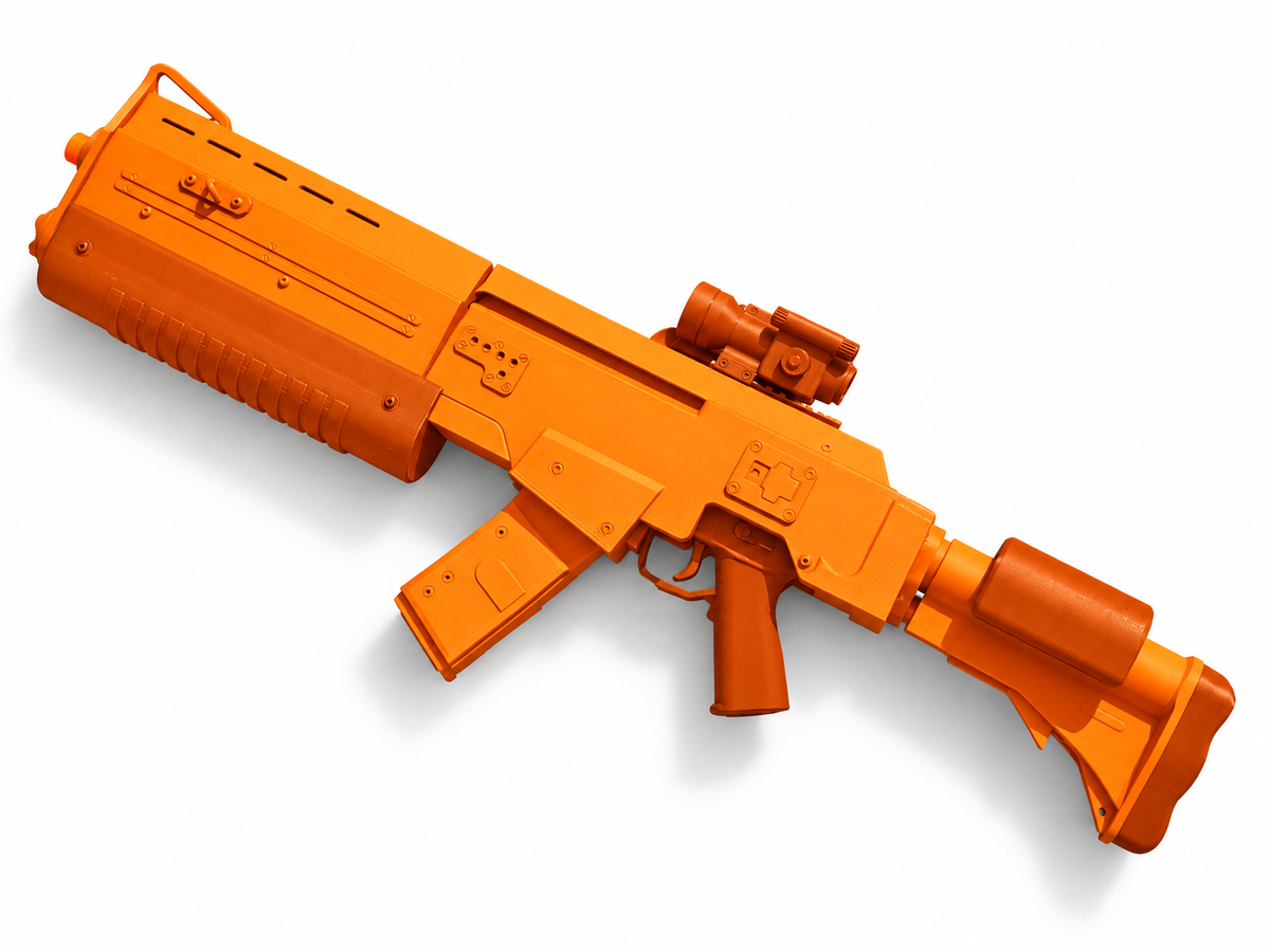 Doom Sarge G36 Green Black 3D Printed Cosplay Rifle Prop Model Kit