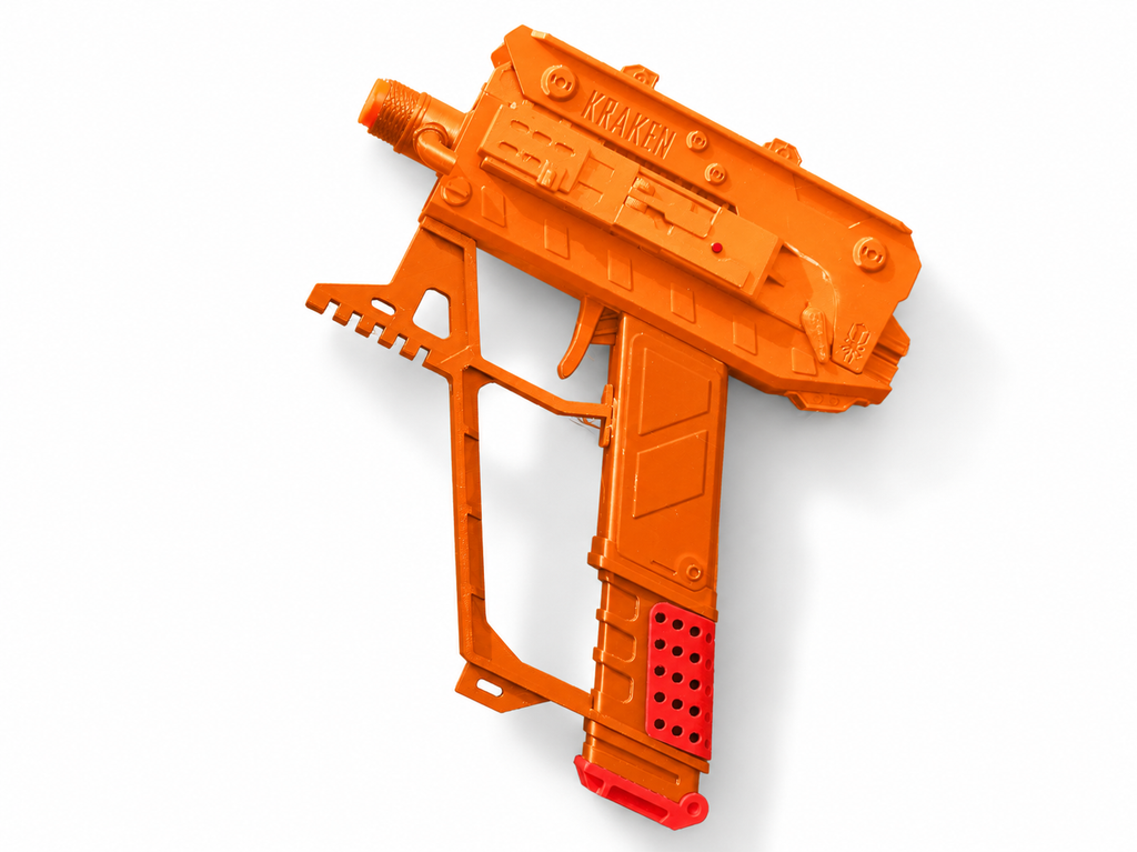 Starfield Kraken Pistol Black Red 3D Printed Cosplay Blaster Prop Kit