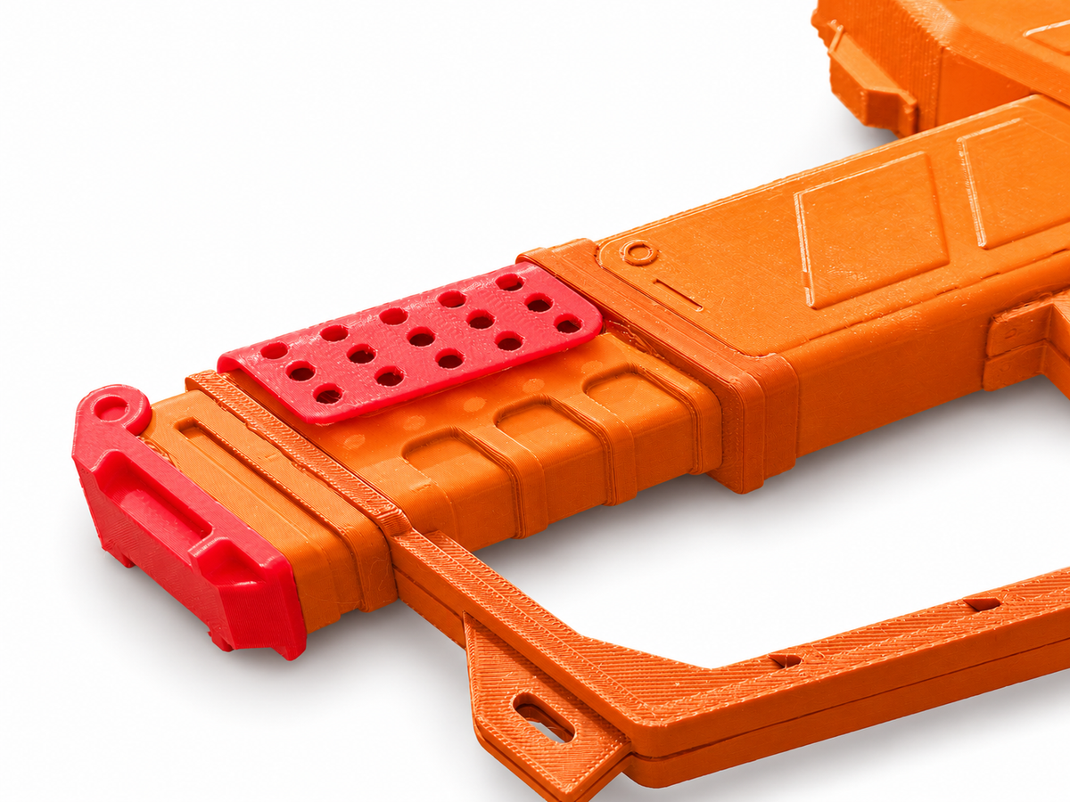 Starfield Kraken Pistol Black Red 3D Printed Cosplay Blaster Prop Kit
