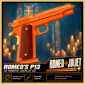 Romeo Juliet Para-Ordnance P13 Silver Gold 3D Printed Cosplay Prop Kit